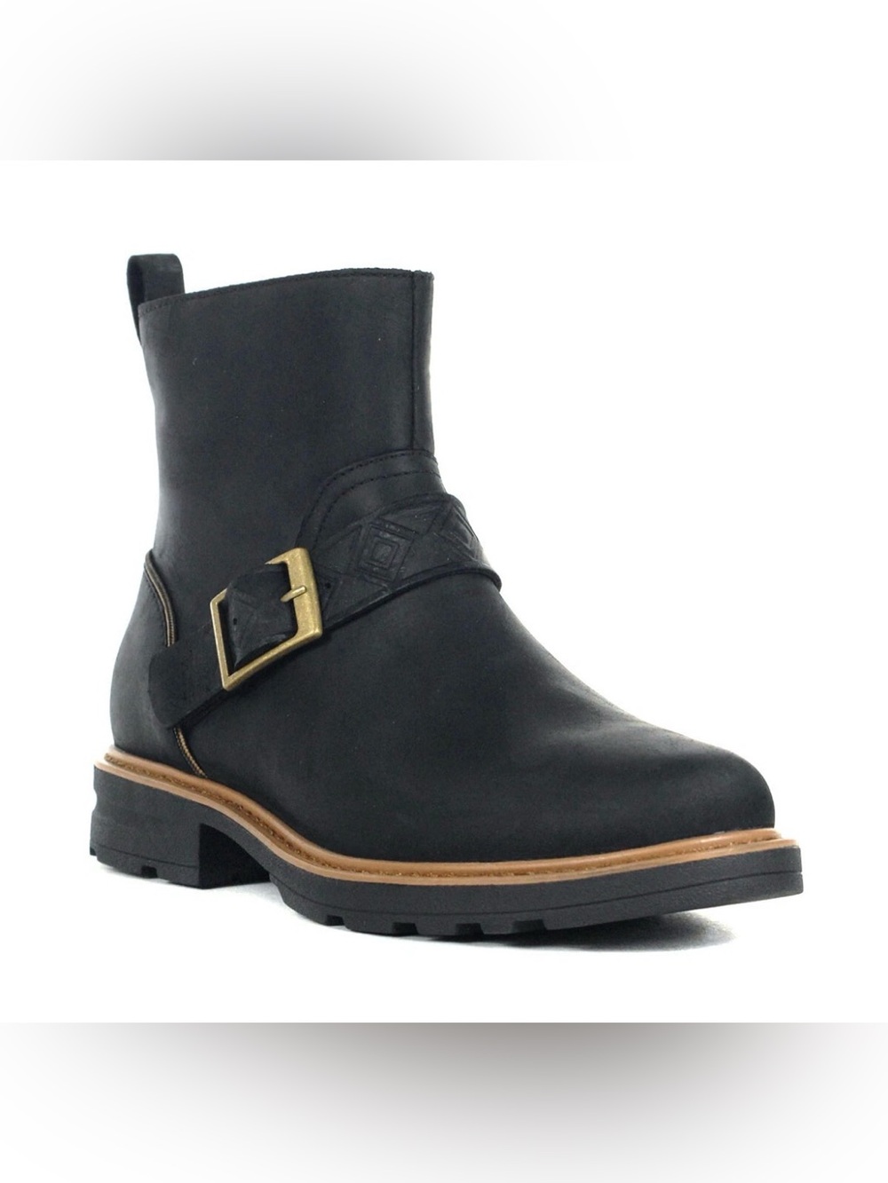 Teva Rowena Waterproof Black Ankle Boots with Buckle Accent